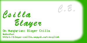 csilla blayer business card